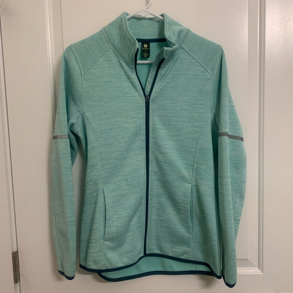 Light turquoise athletic jacket